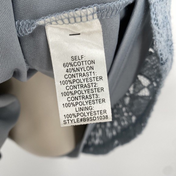 Altar'd State Dress Medium Blue Lace Short Sleeve Mini Fit & Flare BabyDoll - Picture 8 of 9